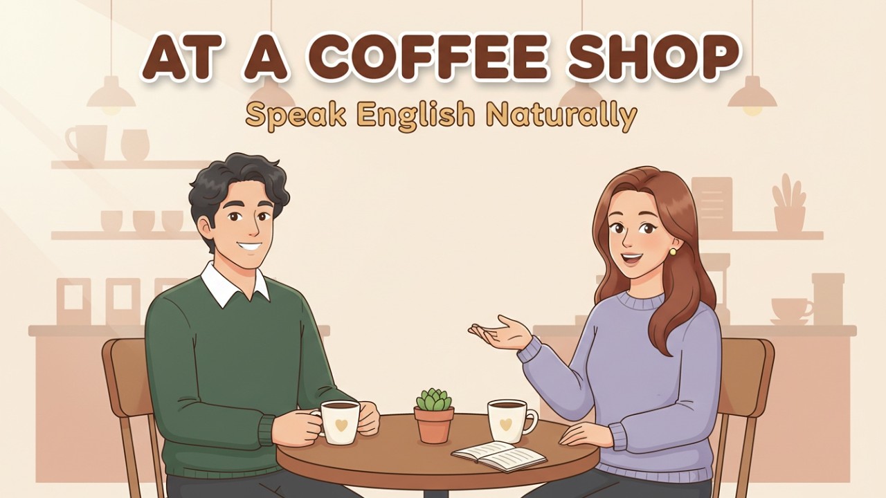 Practice English at a Coffee Shop | Natural Dialogue | For Beginners