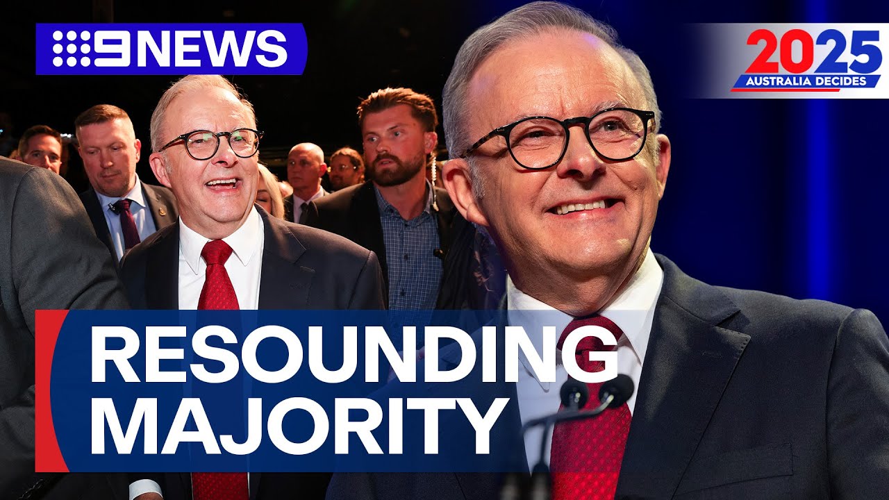 Labor returns to power with a resounding majority, Coalition licks its wounds | 9 News Australia