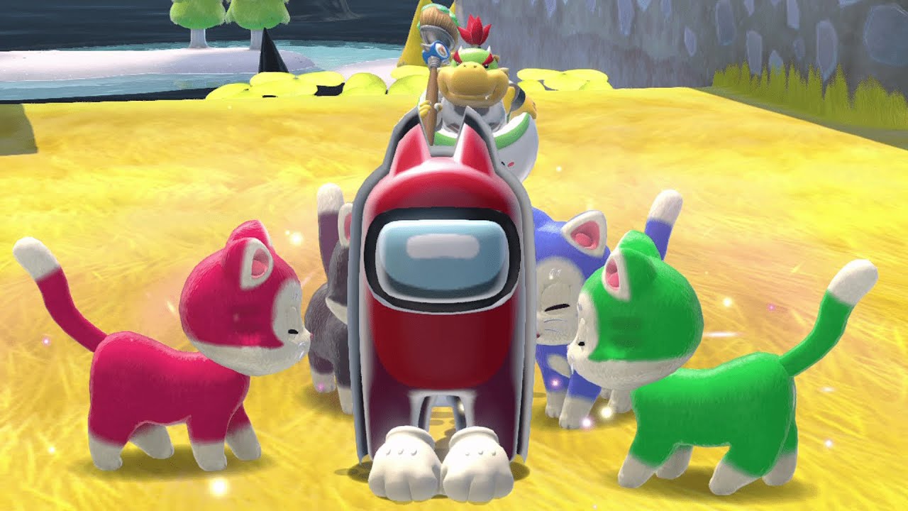 Playable Among Us Impostor in Bowser's Fury! (4K)