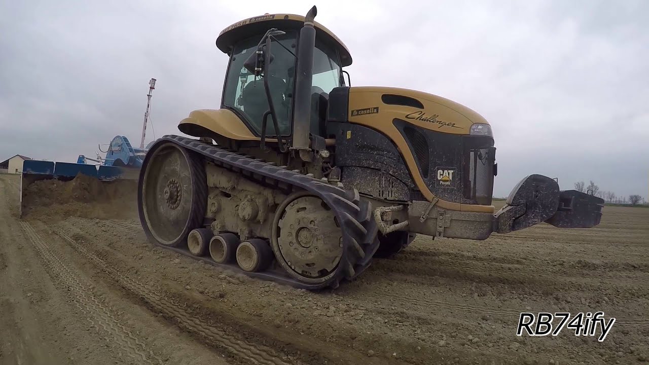 CHALLENGER MT765B & FONTANA Maxi - Rice Fields Leveling 2016