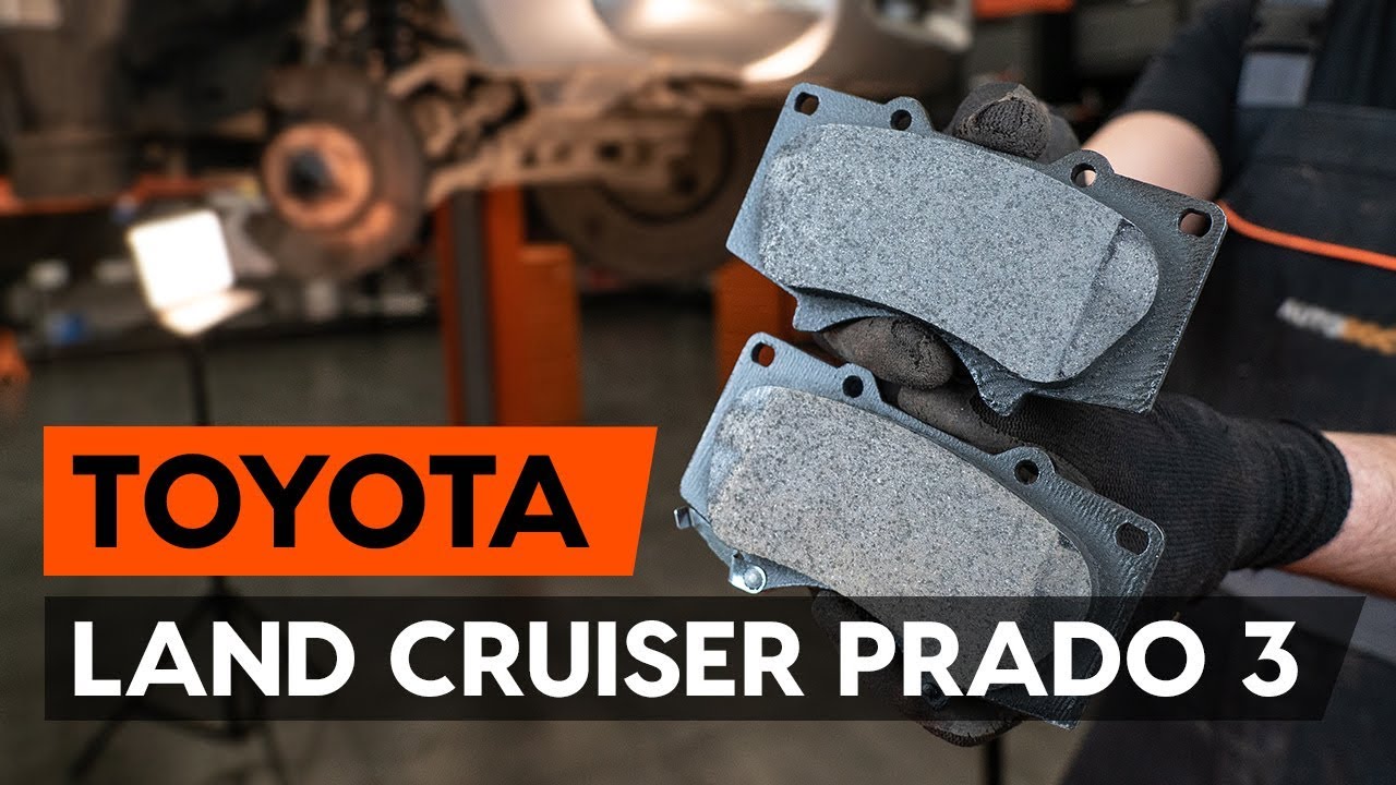 How to change front brake pads on TOYOTA LAND CRUISER PRADO 3 (J120) [TUTORIAL AUTODOC]