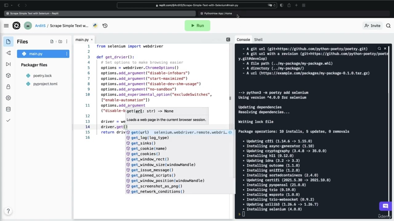 002 Scraping Simple Text with Selenium
