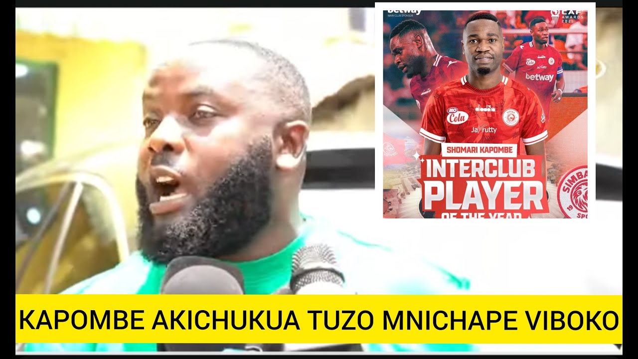 UCHEBE YANGA ALIPUKA KAPOMBE AKICHUKUA TUZO WATANZANIA MNICHAPE VIBOKO