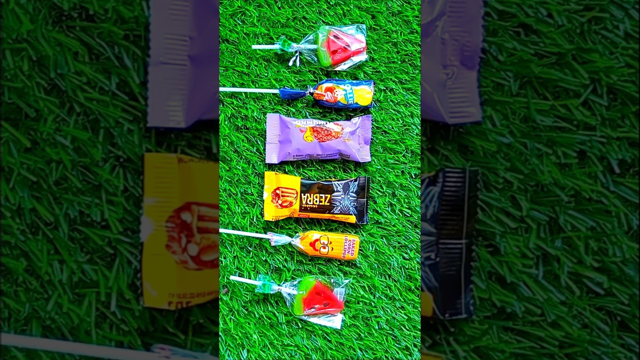 Relaxing ASMR Unboxing: Sweet Rainbow Candy, Chocolate, and Colorful Lollipops