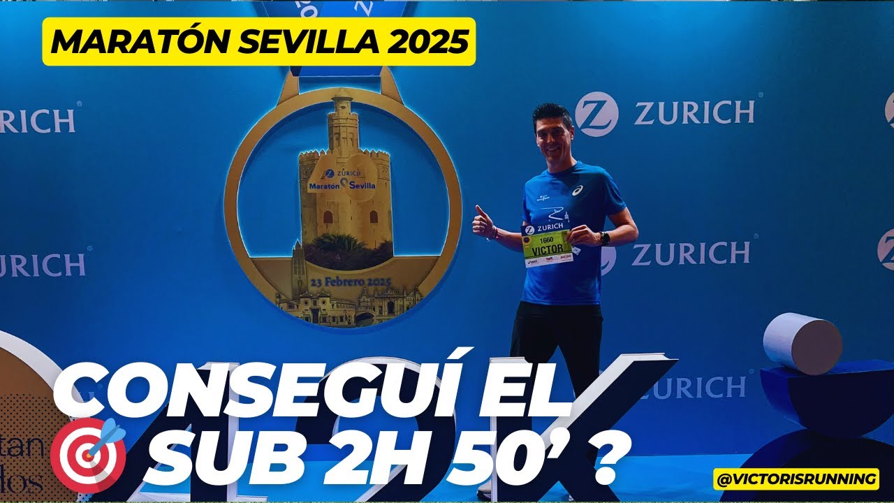 MARATÓN SEVILLA 2025 con una Go-Pro: Objetivo 🎯 SUB 2h 50' ... lo conseguí?