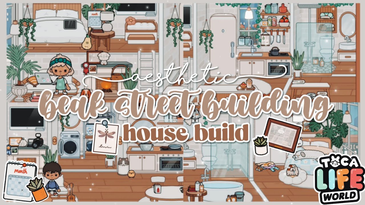 🌿AESTHETIC BEAK STREET BUILDING 🍵 | House build! | 💌 ; yumisleaf #tocalifeworld #tocaboca #foryou