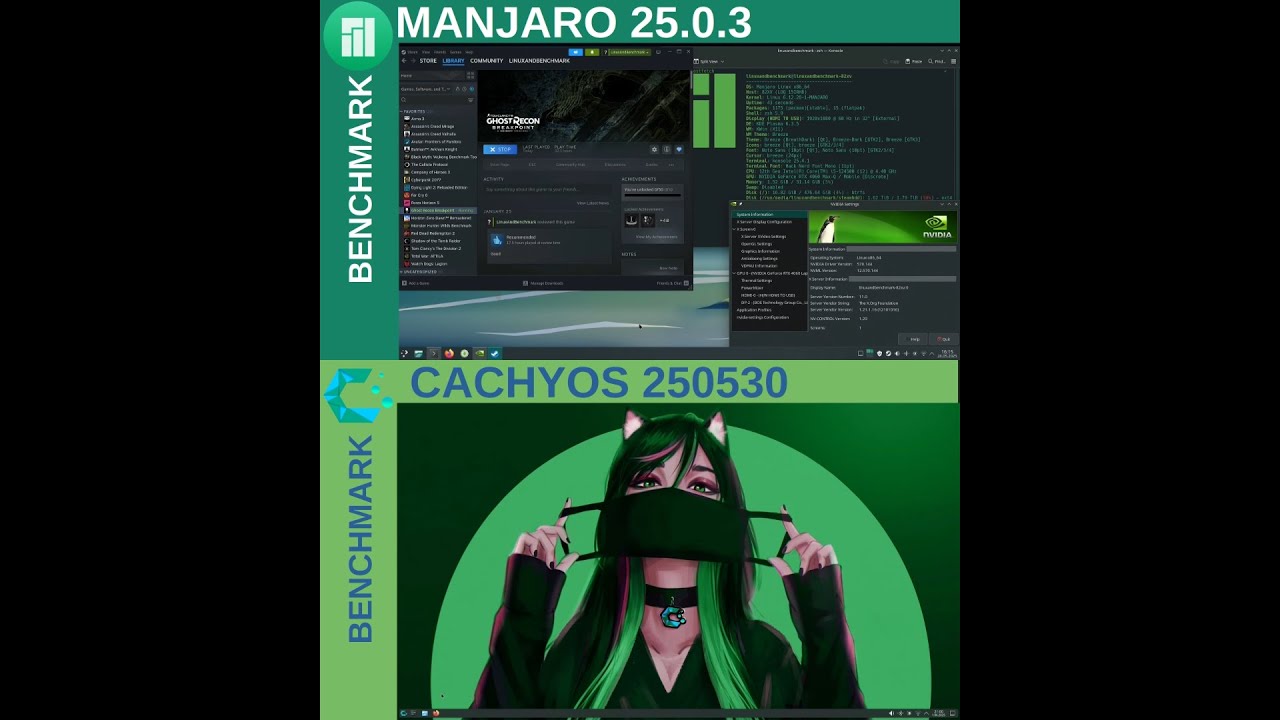 Cachyos VS Manjaro | Linux Gaming Benchmarks