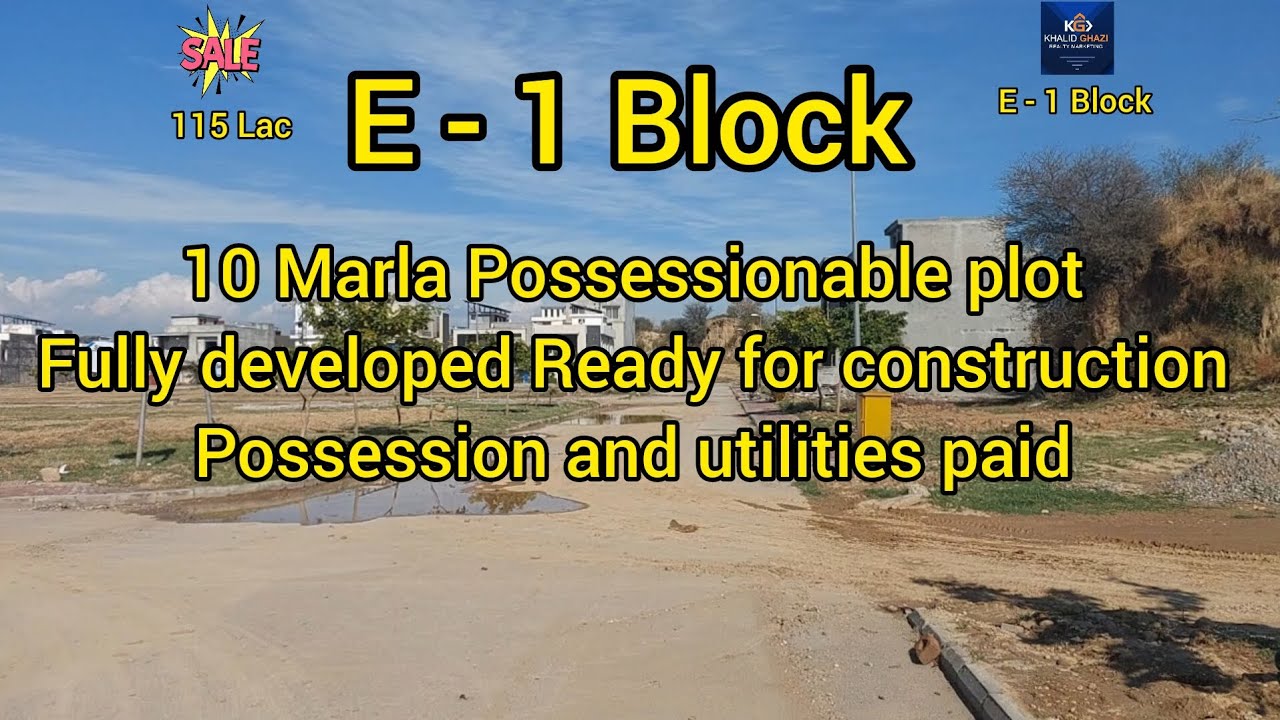 10 Marla Prime Location Plot – E-1 Block, Bahria Town Phase 8