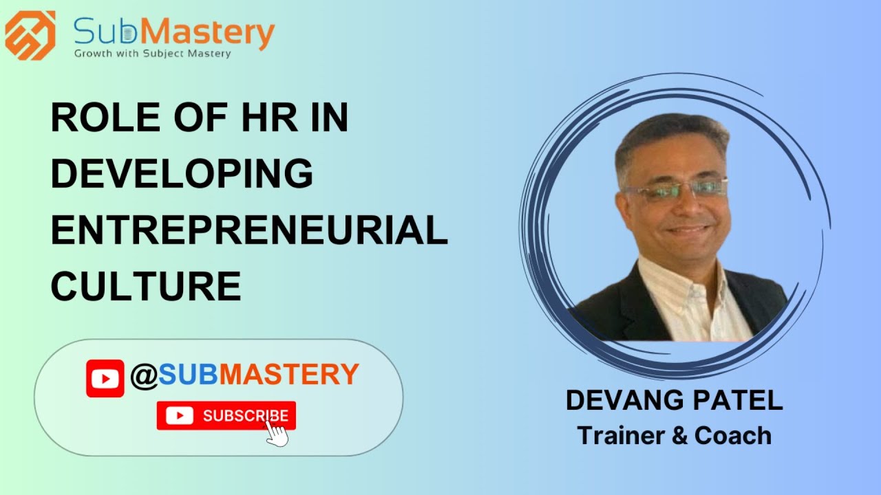 Role of HR in developing Entrepreneurial Culture