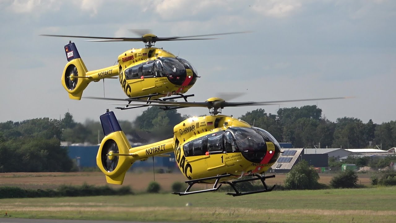 Erstmalig: Nagelneue ADAC 5-Blatt H145D.3 D-HYAR + D-HBKO (D-HYAS) Überführung zur ALT am 28.7.21