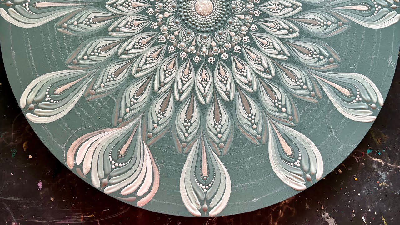 Dot Mandala Tutorial | brushstroke Designs | Relaxing Mandala Painting Process 2026