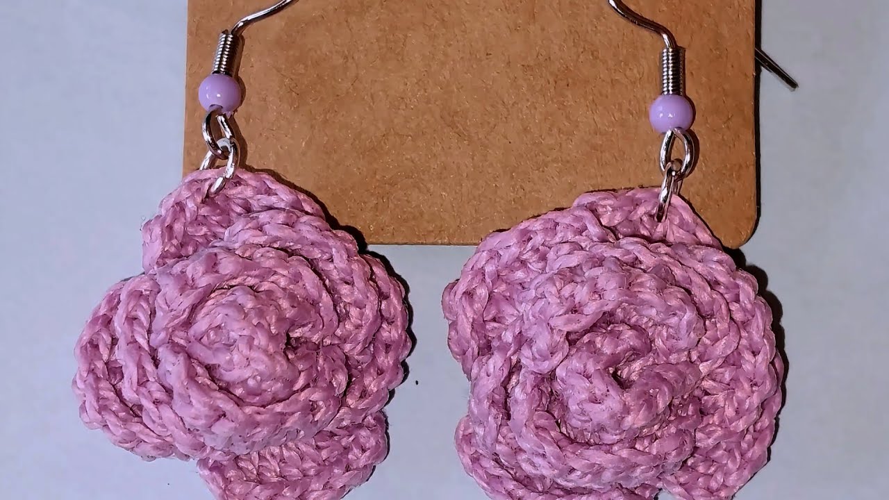 Como hago mis pendientes de flor🌸