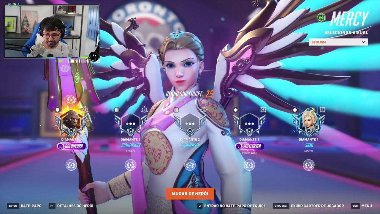 Samira Close jogando Overwatch, DBD e Marvel Rivals