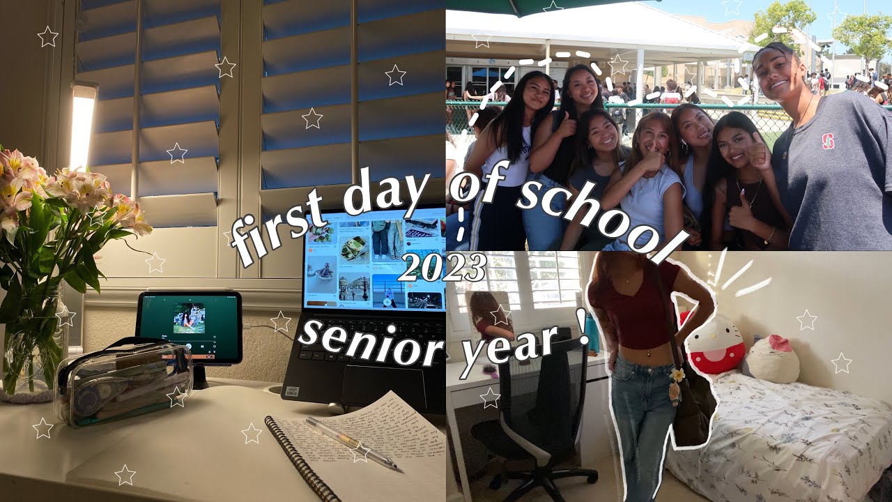 first day of senior year !!: (grwm, vlog)