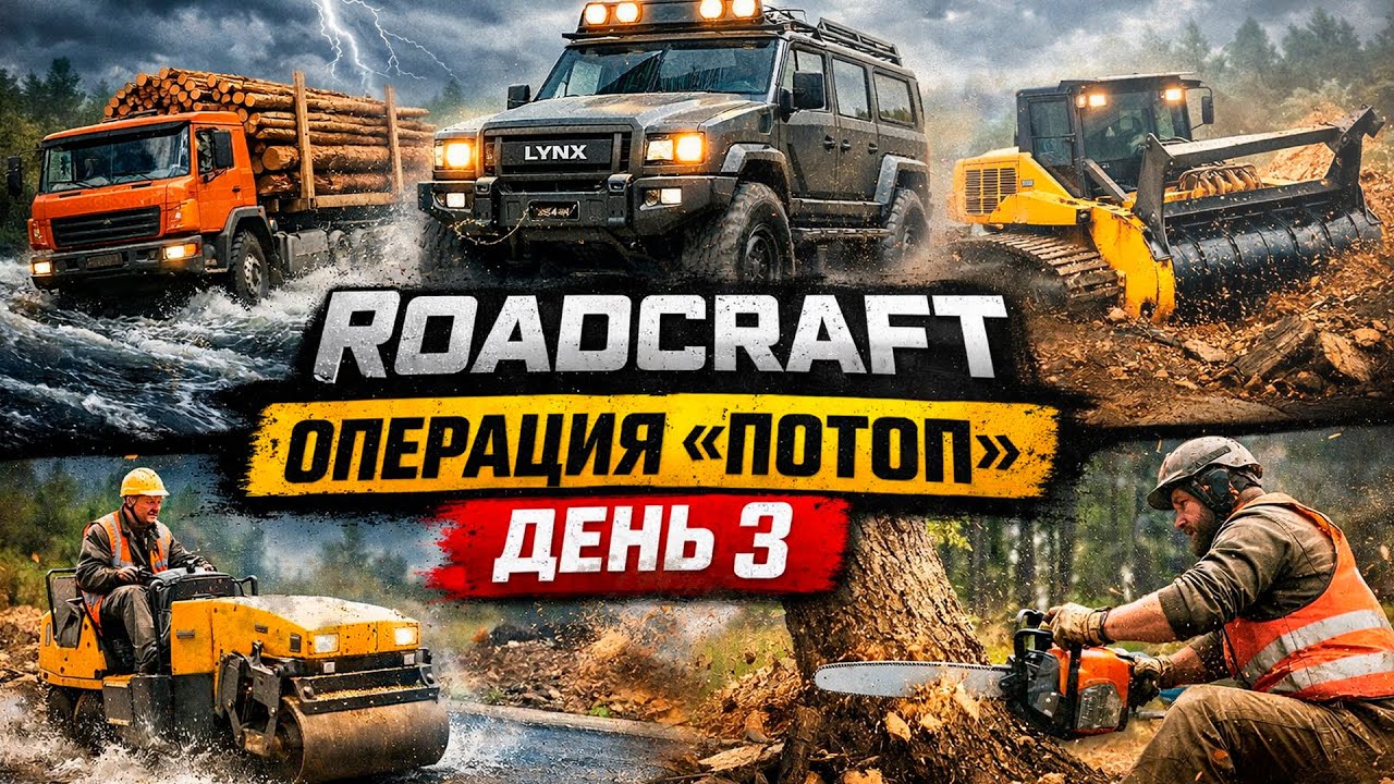 Техника против стихии, дороги и трубы! День 3 | ROADCRAFT ▶ ОПЕРАЦИЯ «ПОТОП»