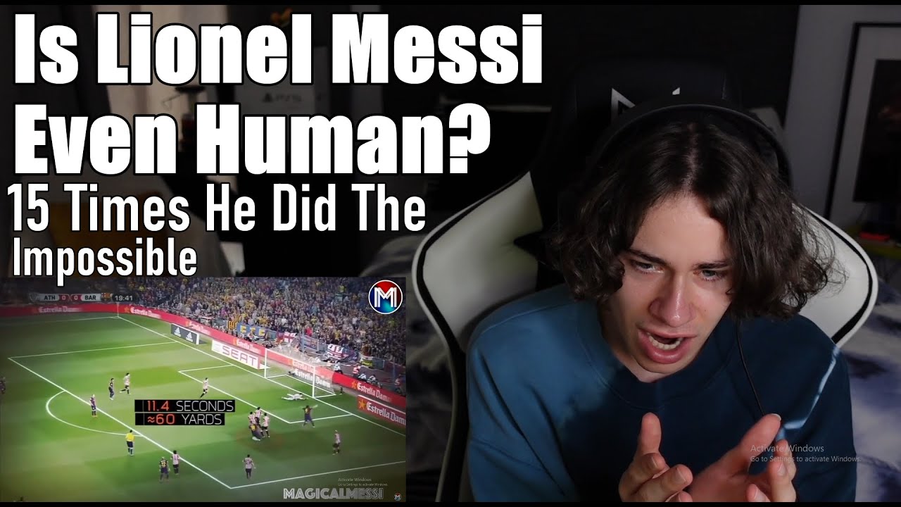 First time reacting to Messi! Is Lionel Messi Even Human? - 15 Times He Did The Impossible Reaction