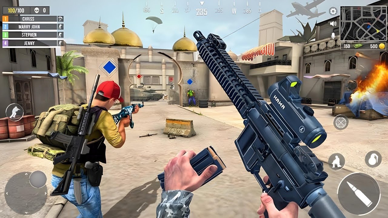 Армейская стрелялка из оружия - FPS Commando Games _ Геймплей на Android #4
