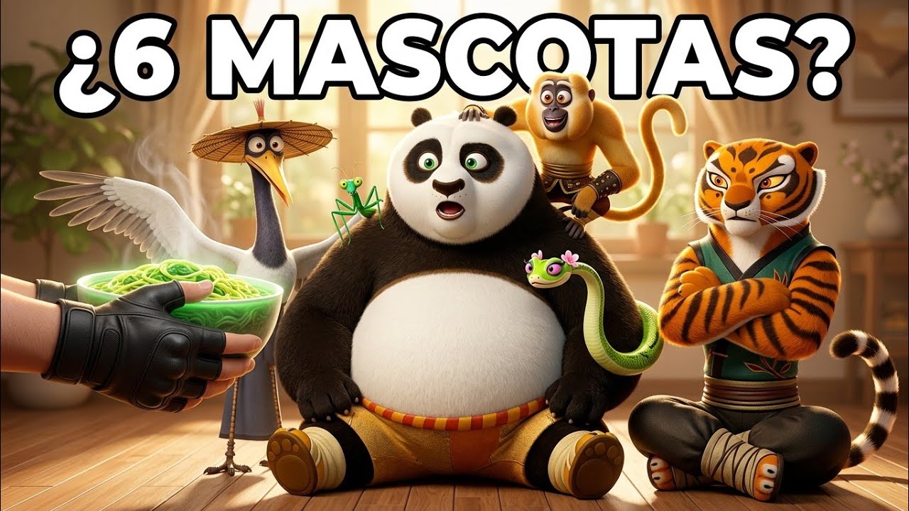 ¡En la vida real tengo a todo el equipo de Kung Fu Panda como mascotas! 🐼🐯🦗🦅🐍🐒