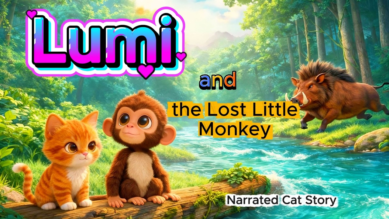 Lumi and the Lost Little Monkey | Narrated Cat Story