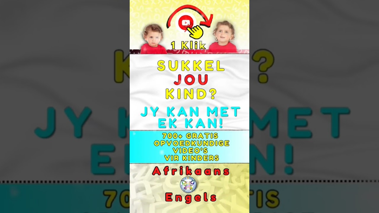GRATIS Afrikaanse Opvoedkundige kindervideo's🩷FREE English Educational Kids' videos