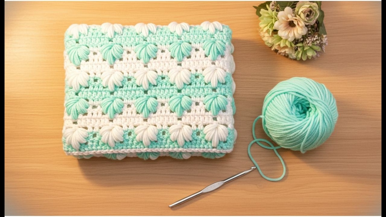 🧶 Crochet Very Easy Crochet  Stitch for Baby Blanket 💖 especially for beginners