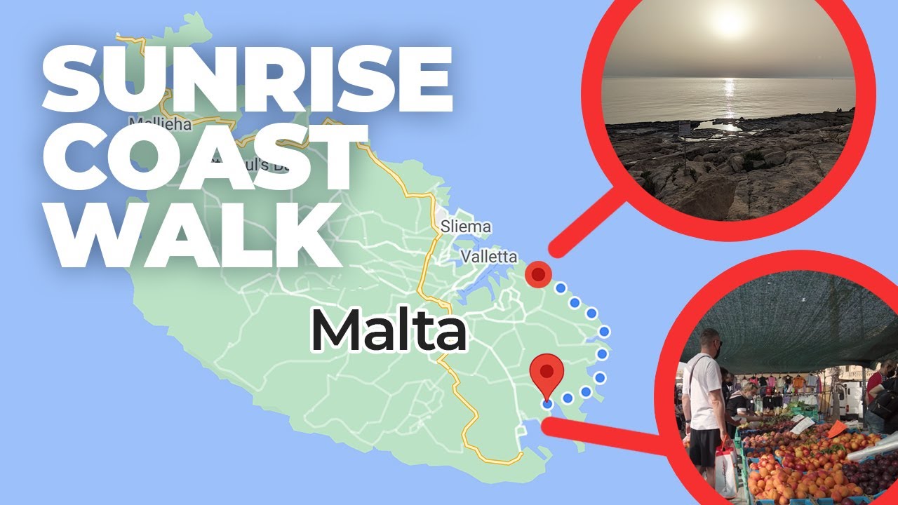 Walking from Smart City to Marsaxlokk - Malta 2021 🇲🇹