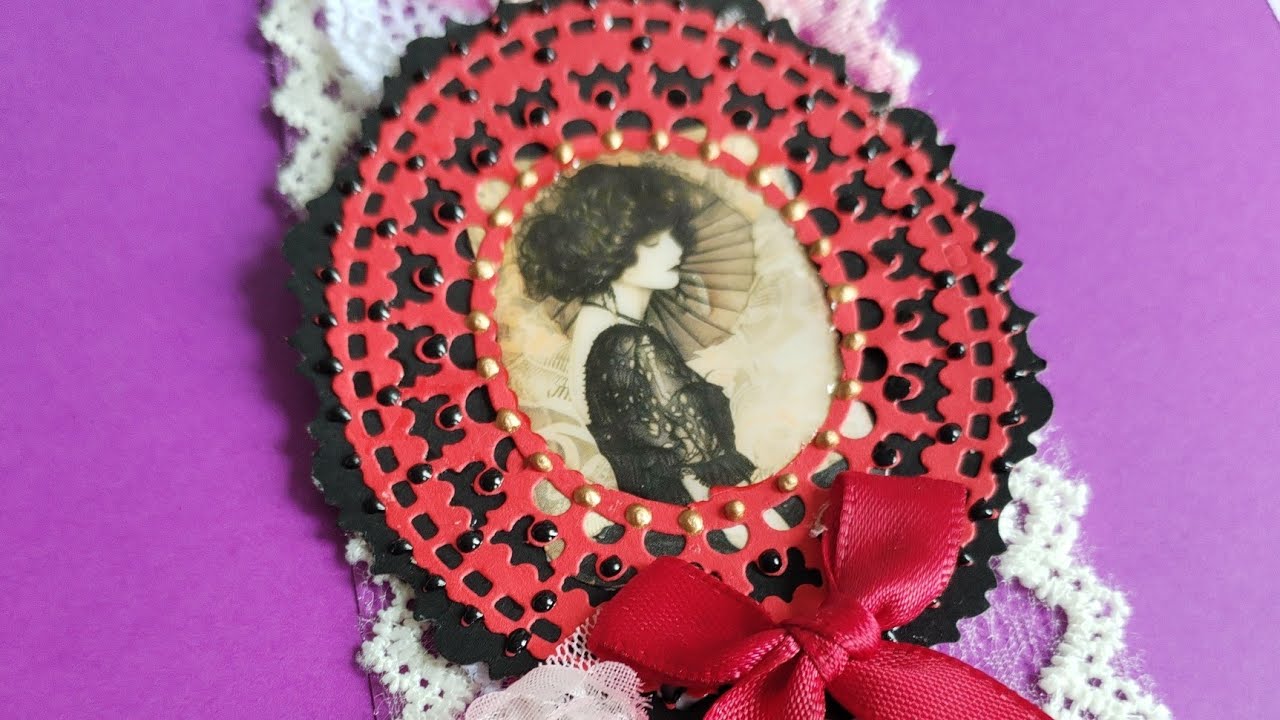 Eine Snippet Roll die keine ist.. kleine Bastelei mit Spitze für mein Burlesque Journal ❤️