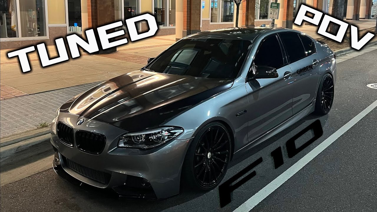 400 HP BMW F10 535i DOWNTOWN CITY NIGHT POV *STRAIGHT PIPED N55*