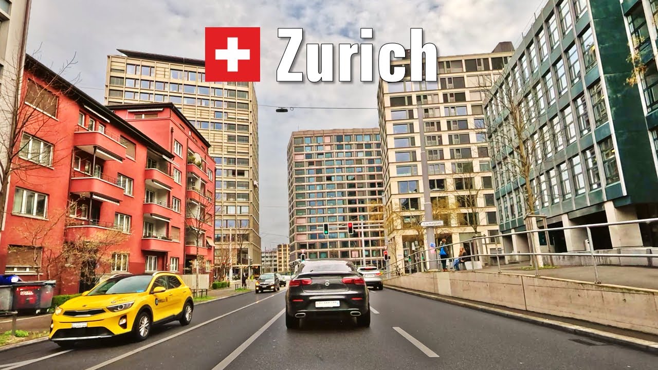 Zurich Switzerland 🇨🇭 City Driving Tour | Langstrasse, Europaallee, Dolder [4K]