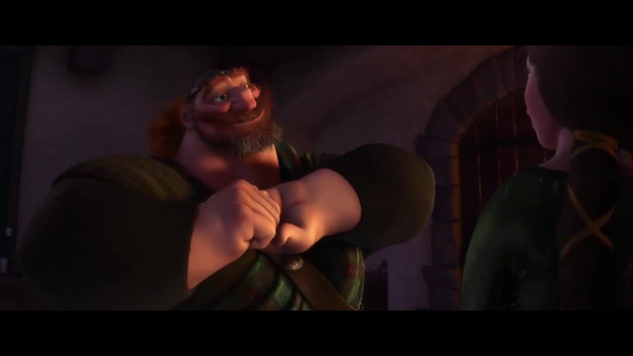 King Fergus pretending to be Princess Merinda (Brave 2012)