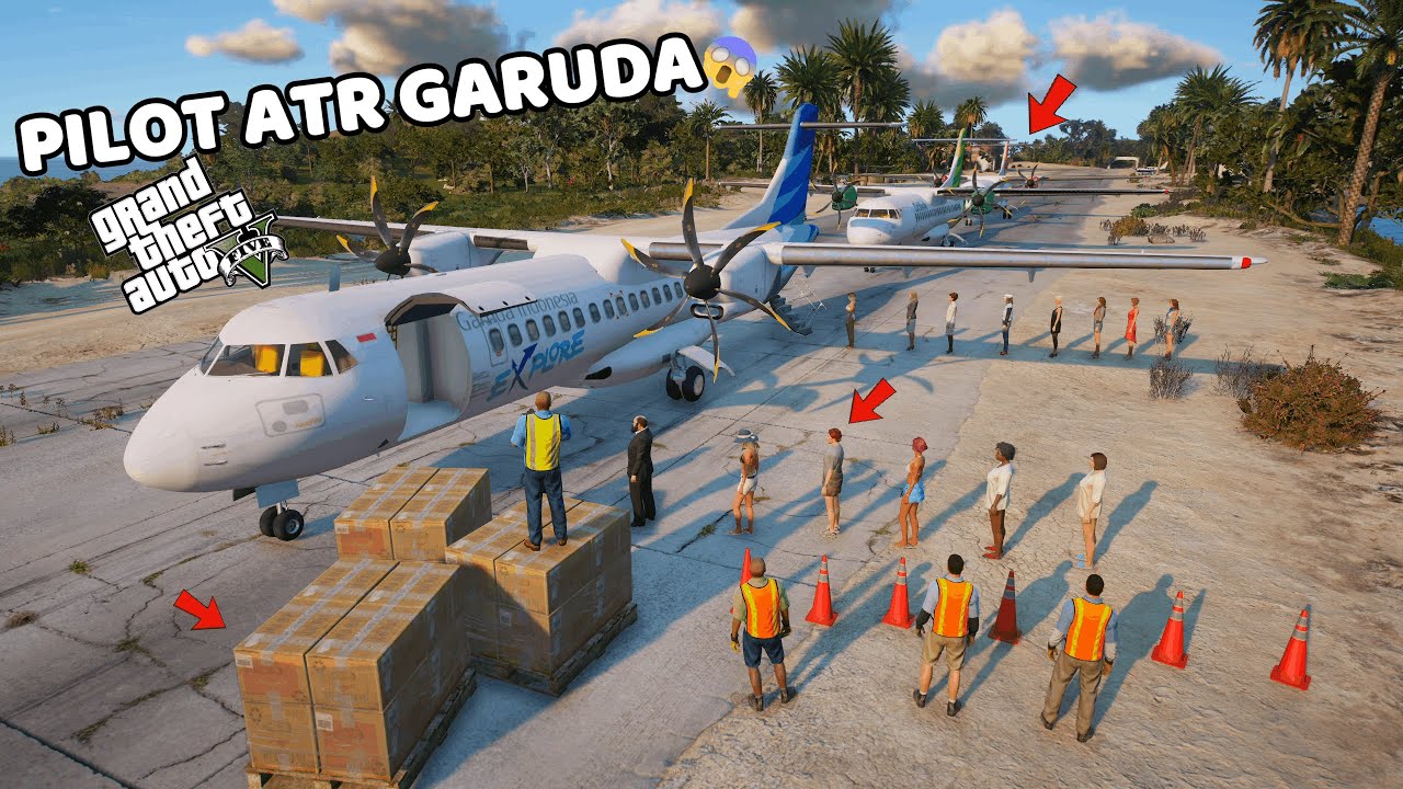 MISI MENJADI PILOT PESAWAT ATR GARUDA INDONESIA - GTA 5 MOD