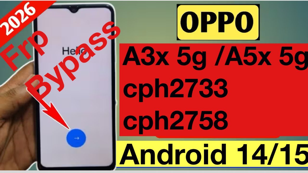 oppo a5x 5g frp bypass//Android 15/14 Google account purpose//cph2733 unlock password and frp￼￼
