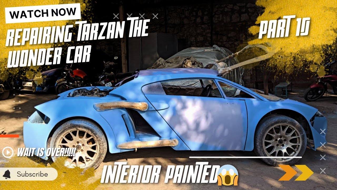 Repairing Taarzan The Wonder Car | 2024 Current Status | Part 10 | Interior paint done