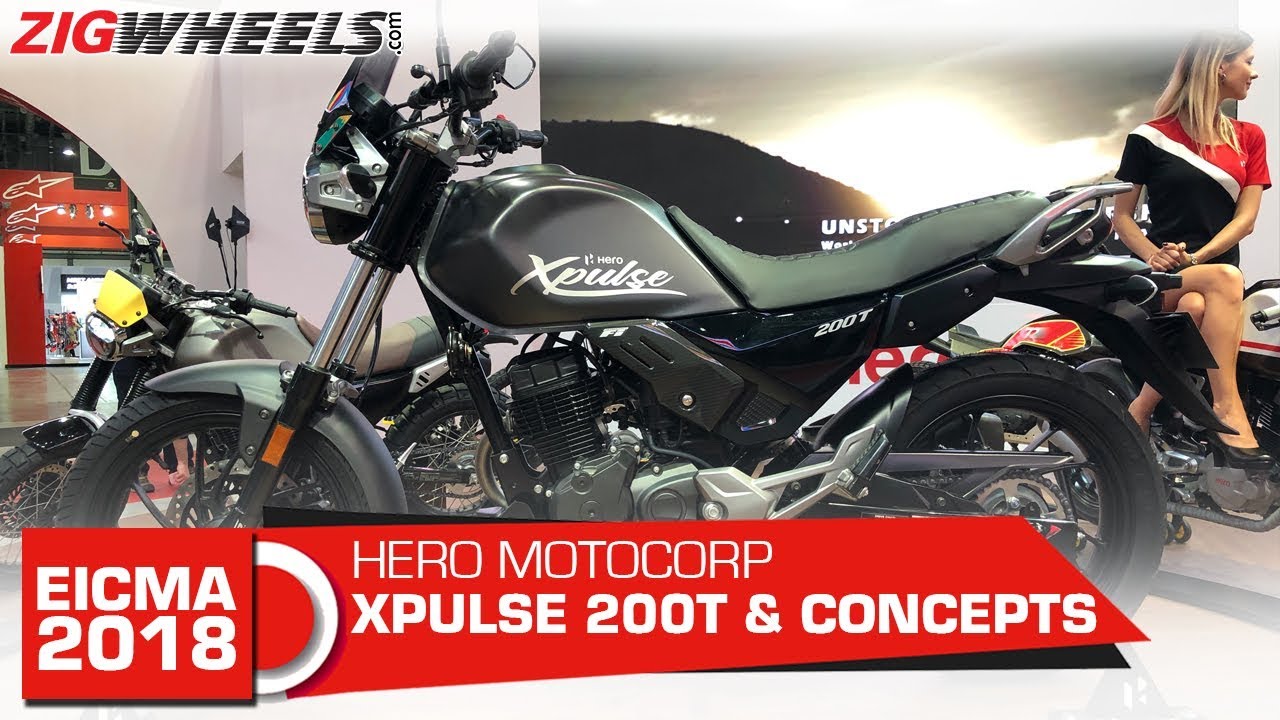 2019 Hero Xpulse 200T and Concepts | Hero plays around with the Xpulse 200 | EICMA 2018