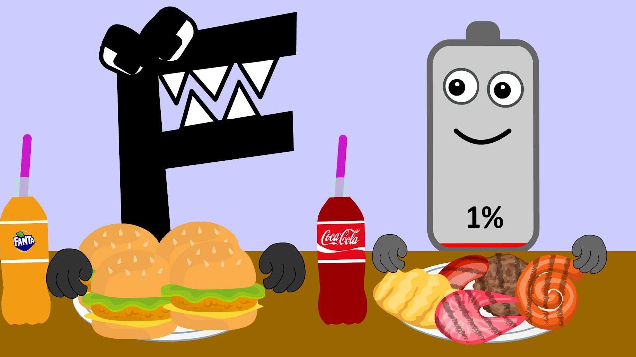 Alphabet Lore F Vs Battery | Asmr Mukbang Animation | Asmr eating Animation | NCR Animation