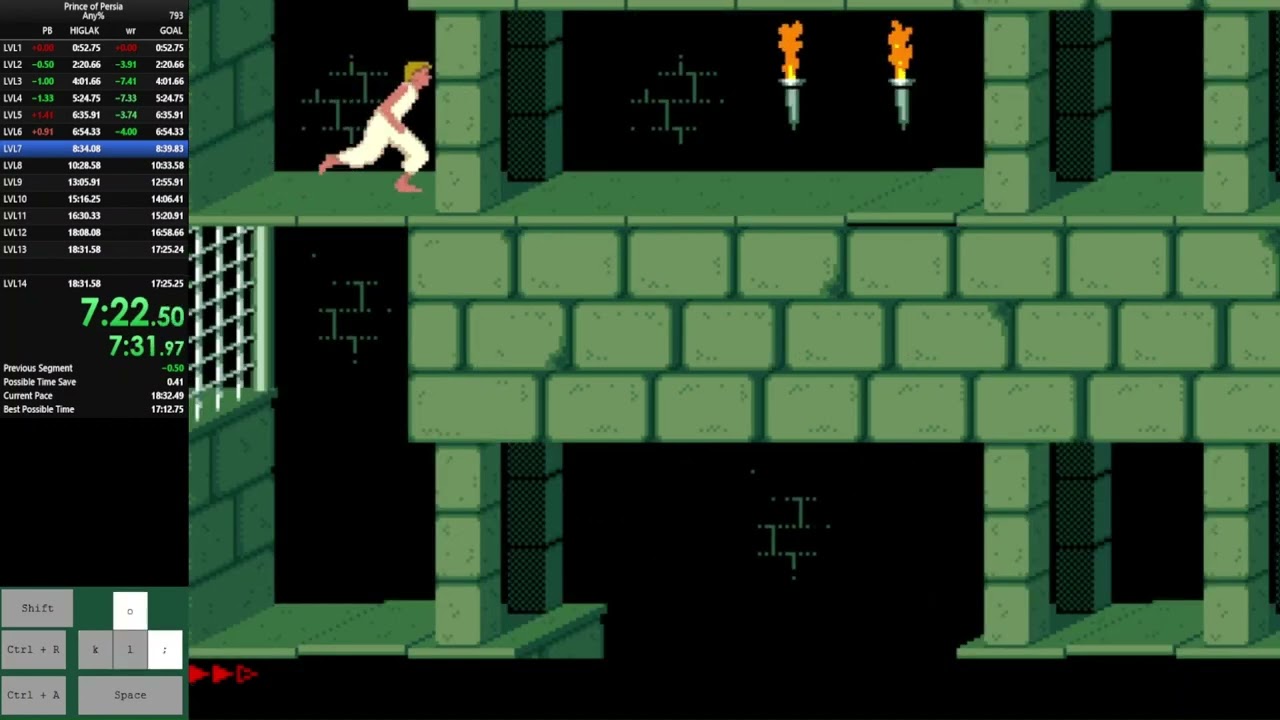 Prince of persia any% NMG in 17:24.33 PB