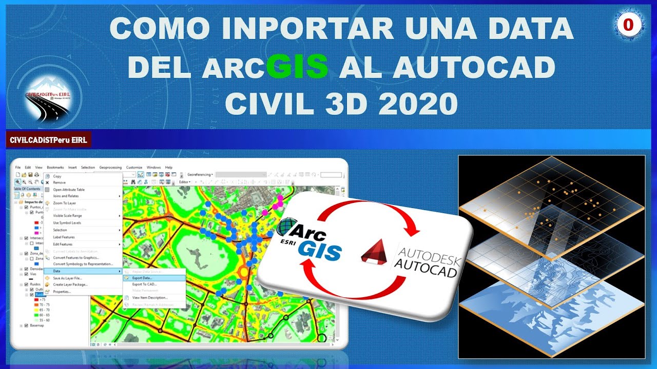 COMO IMPORTAR DATA DE ARCGIS A CIVIL 3D 2020