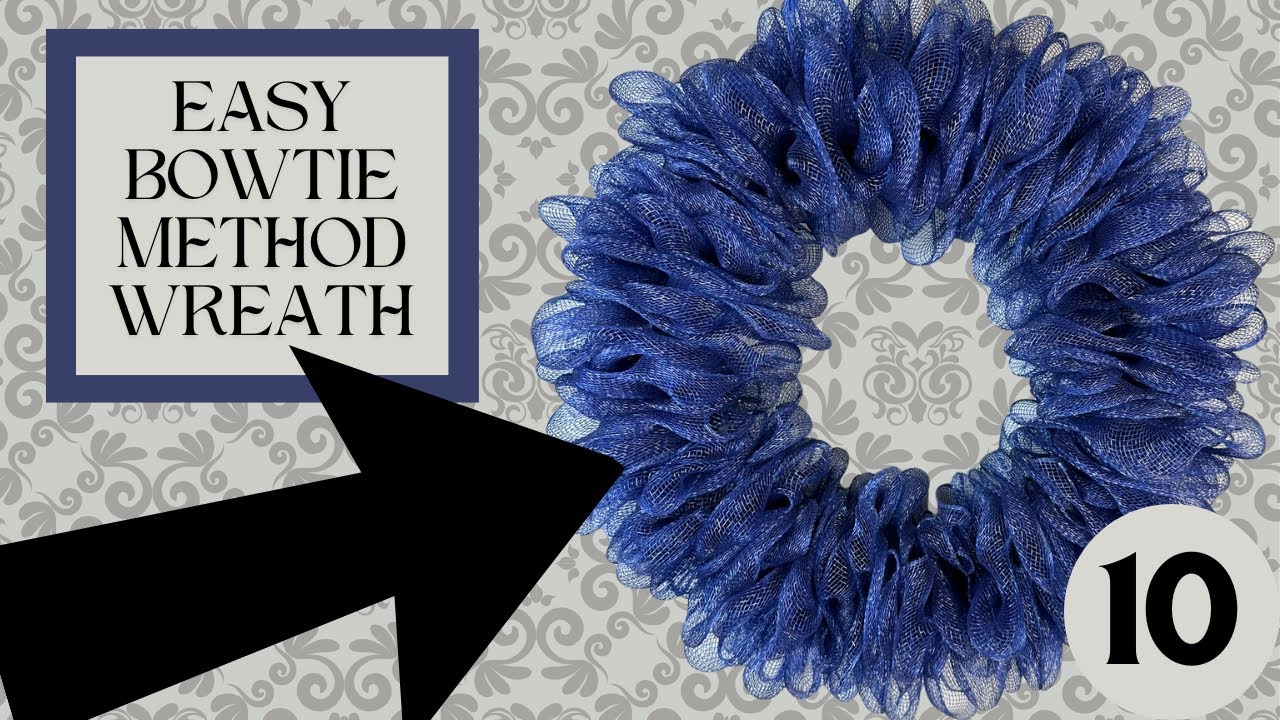 HOW TO MAKE A DECO MESH WREATH USING THE BOWTIE METHOD - WREATHS 101 SERIES FOR BEGINNERS!