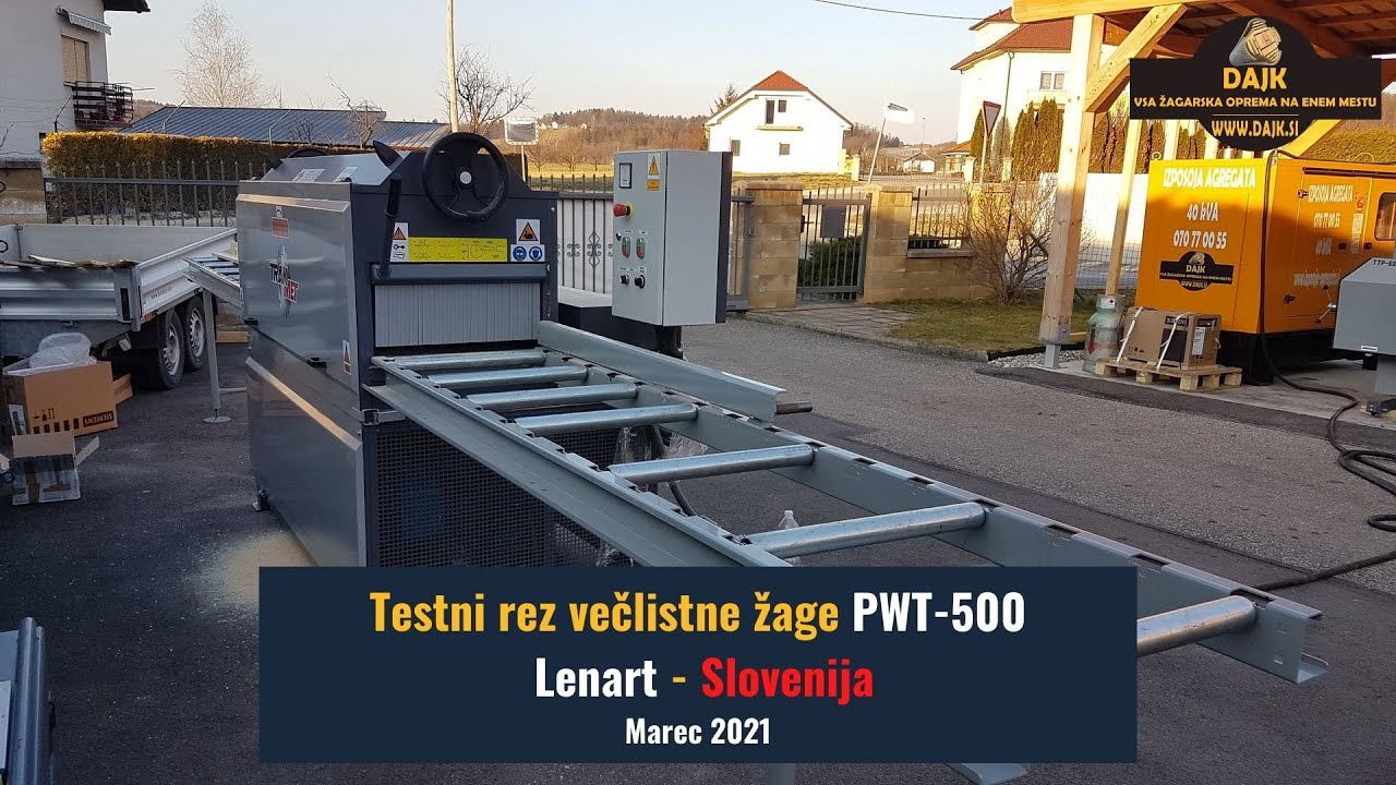 Prvi testni rez - Večlistna krožna žaga PWT-500
