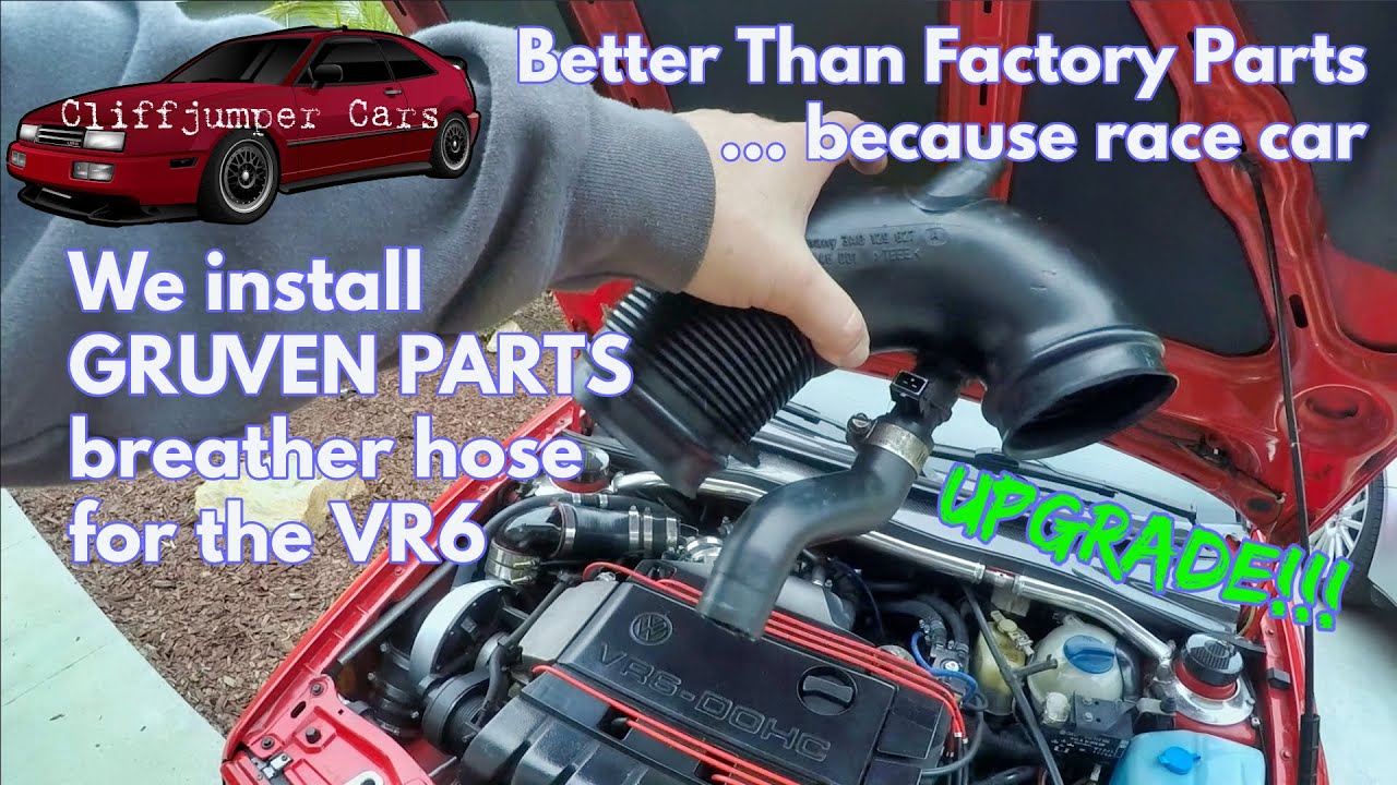 We install Gruven Parts Intake Breather Hose Replacement on the Supercharged VR6 Corrado