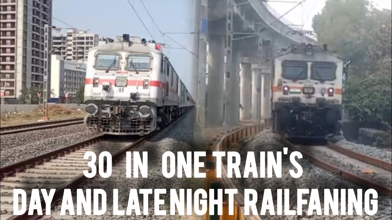 30 In one Trains crossing Diesel and electric action ... Day and night railfaning 