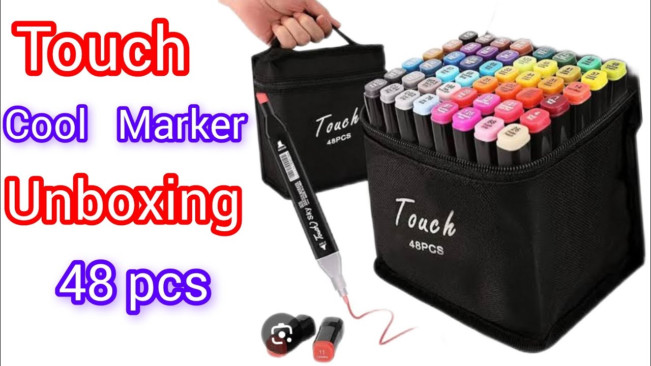 48 pcs Touch Marker -Unboxing and Review|Art Marker Dual Tip Touch 48 Shade |Water Pens