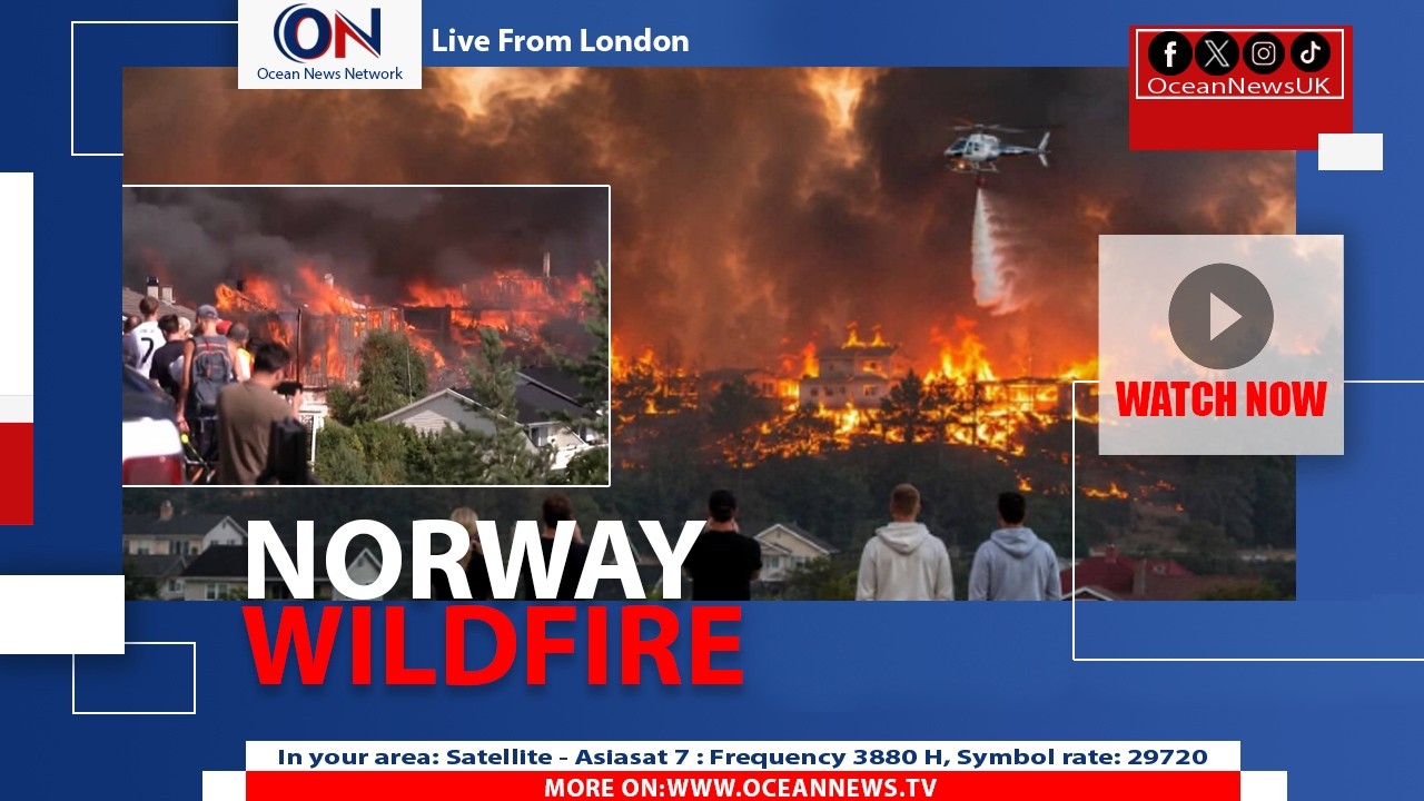 Massive Wildfire Destroys 100+ Homes Near Drammen, Norway