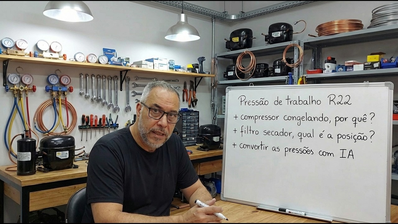 ❄️🔧 Qual a pressão ideal para o R22, Por que os compressores travam? Qual posição correta do filtro?