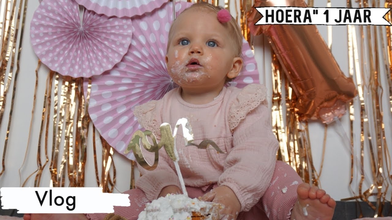 HOERA!! BENTHE 1 JAAR🎊 EERSTE VERJAARDAG & CAKESMASH! VAN BABY NAAR DREUMES