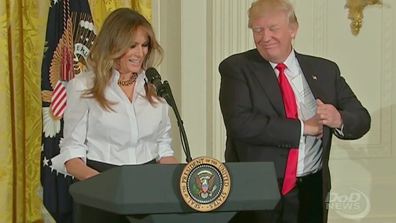 Melania Trump & Donald Trump Speak To Military Mothers At White House,