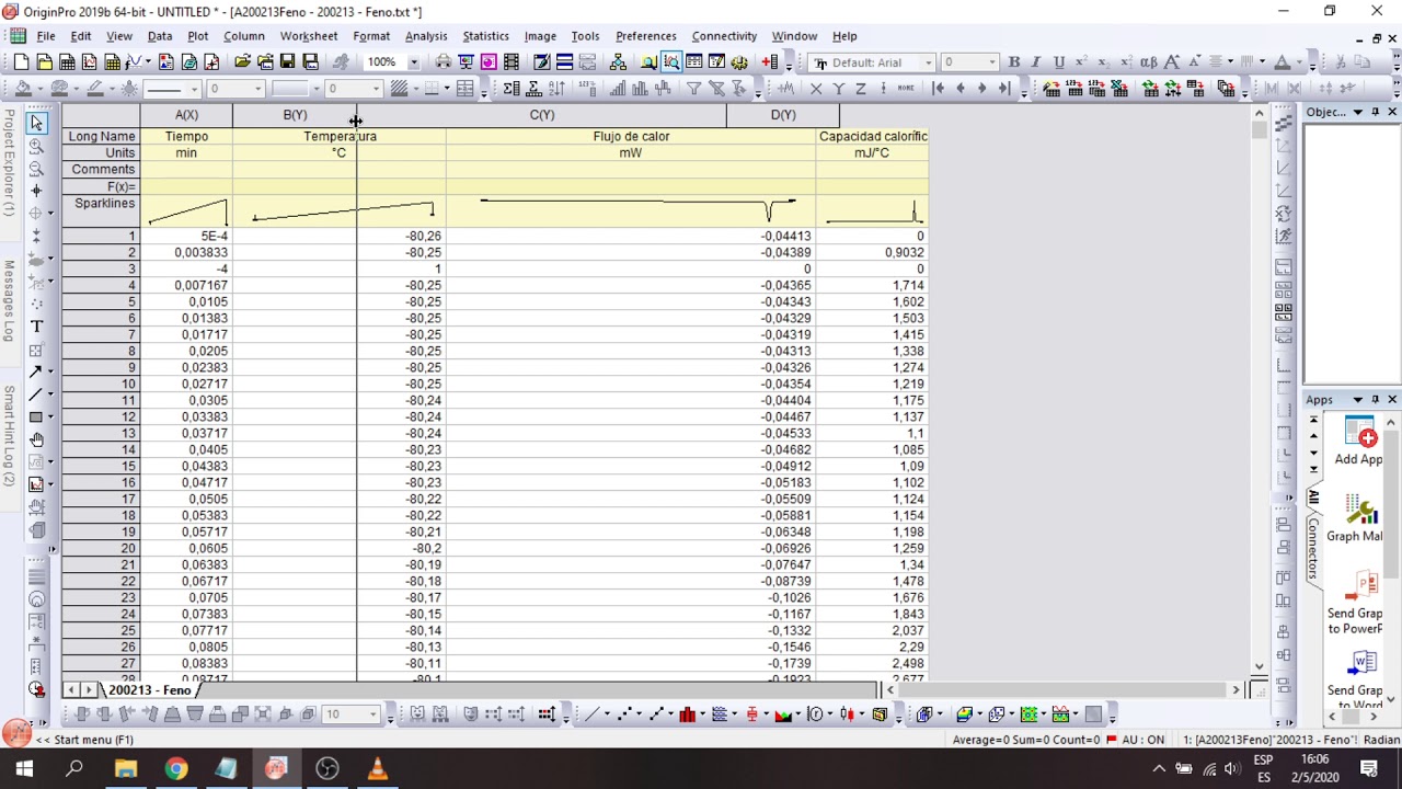Análisis de datos por DSC   Origin