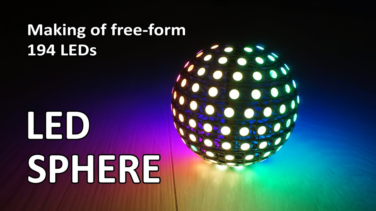 LED sphere with 194 LEDs and how to build it