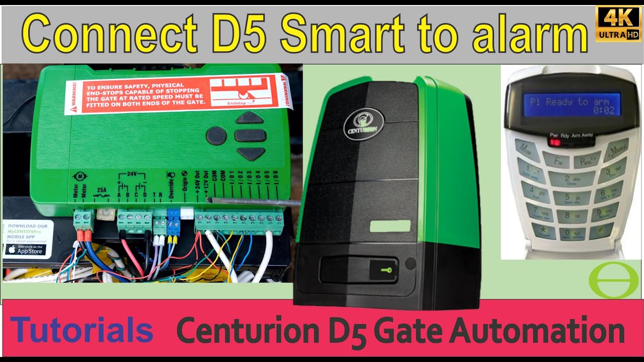 How to connect your Centurion D5 Smart gate motor to your alarm system as a zone for tamper.