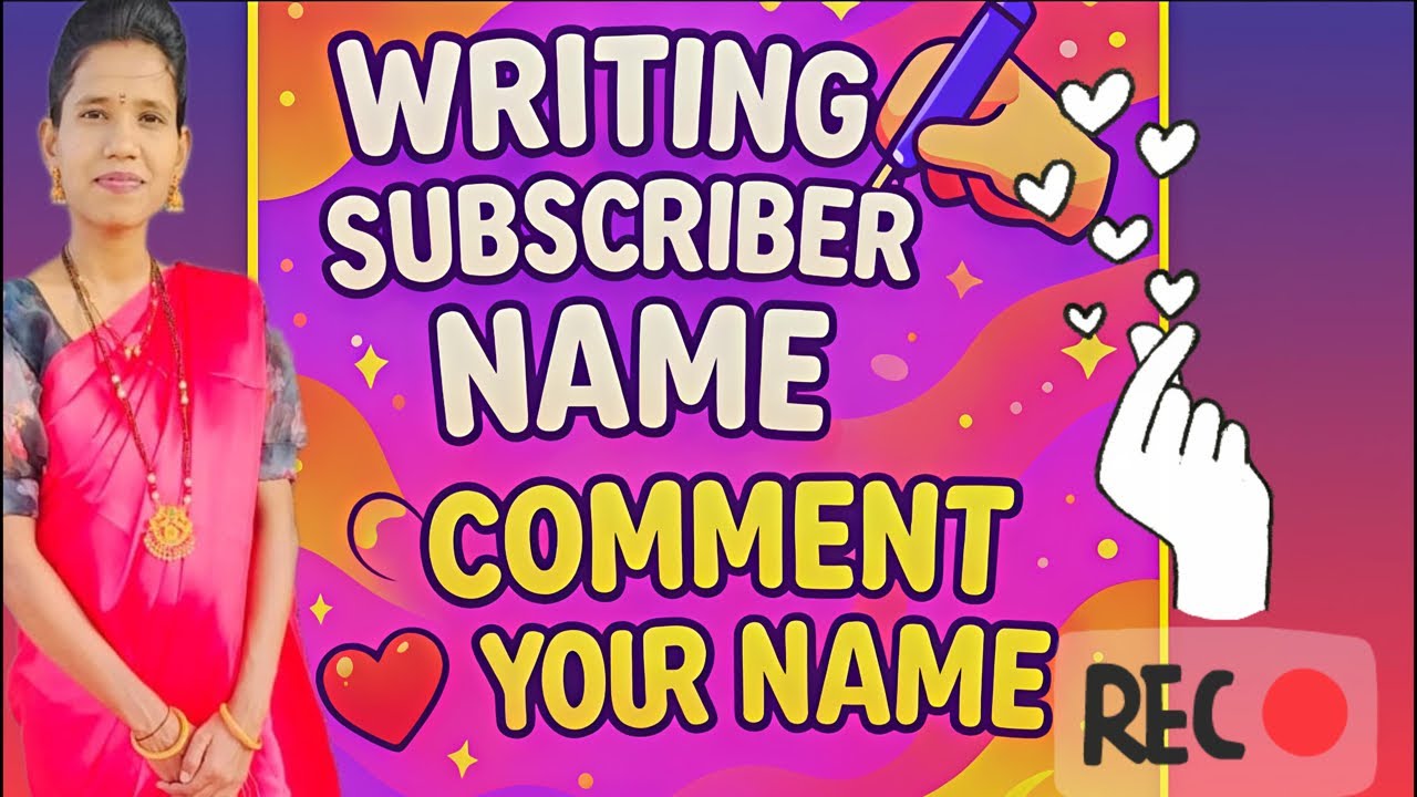 Writing Subscriber Name in Live ❤️| Simple Art With Varsha ❤️| Comment Your Name 📝❤️